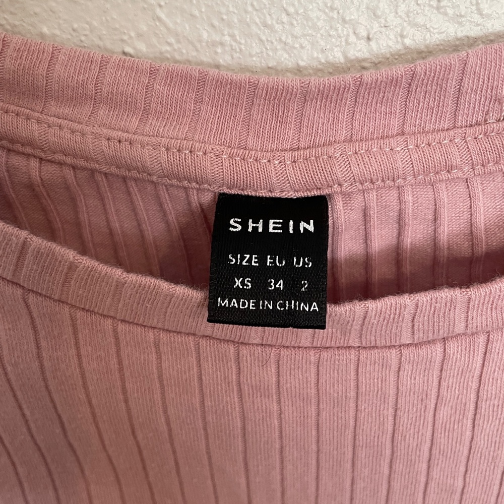 Pink Ribbed Knit Dress - Picture 2 of 3